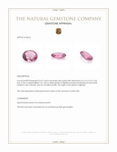 0.62 Ct. Spinel from Tajikistan Appraisal