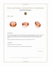 0.65 Ct. Orange Spinel from South Africa Appraisal
