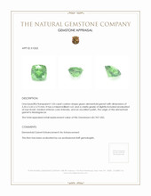 1.03 Ct. Demantoid Garnet from Madagascar Appraisal