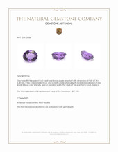 2.62 Ct. Amethyst from South America Appraisal