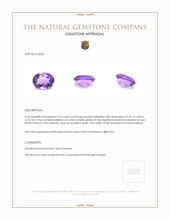 2.65 Ct. Amethyst from South America Appraisal