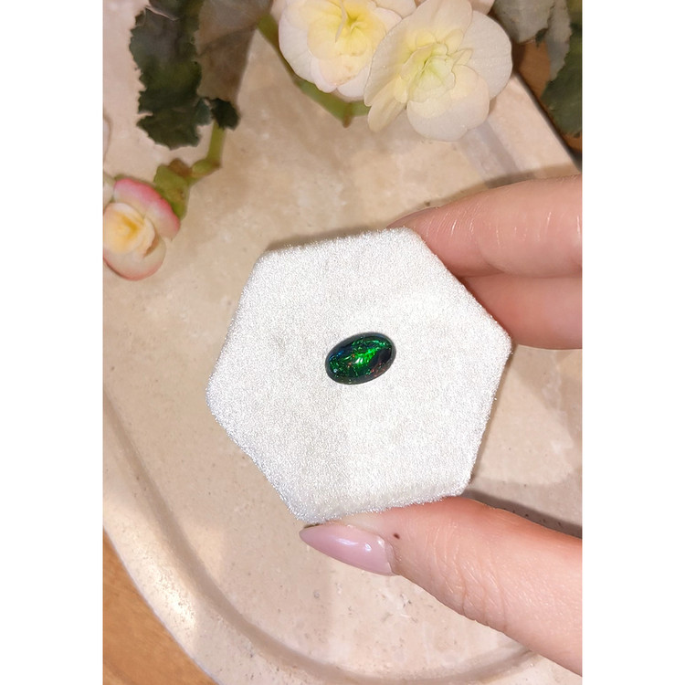 1.97 Ct. Cabochon Black Opal from Ethiopia