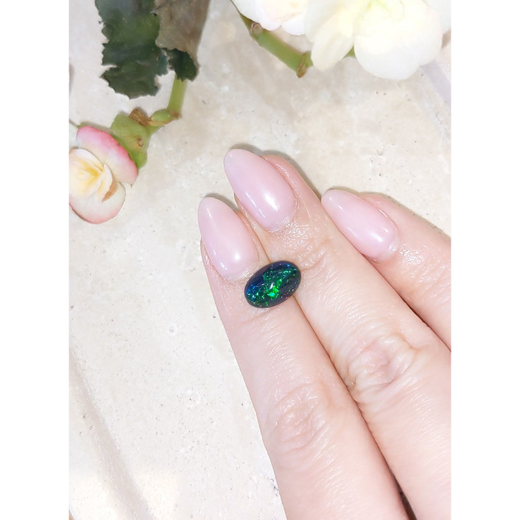 1.97 Ct. Cabochon Black Opal from Ethiopia