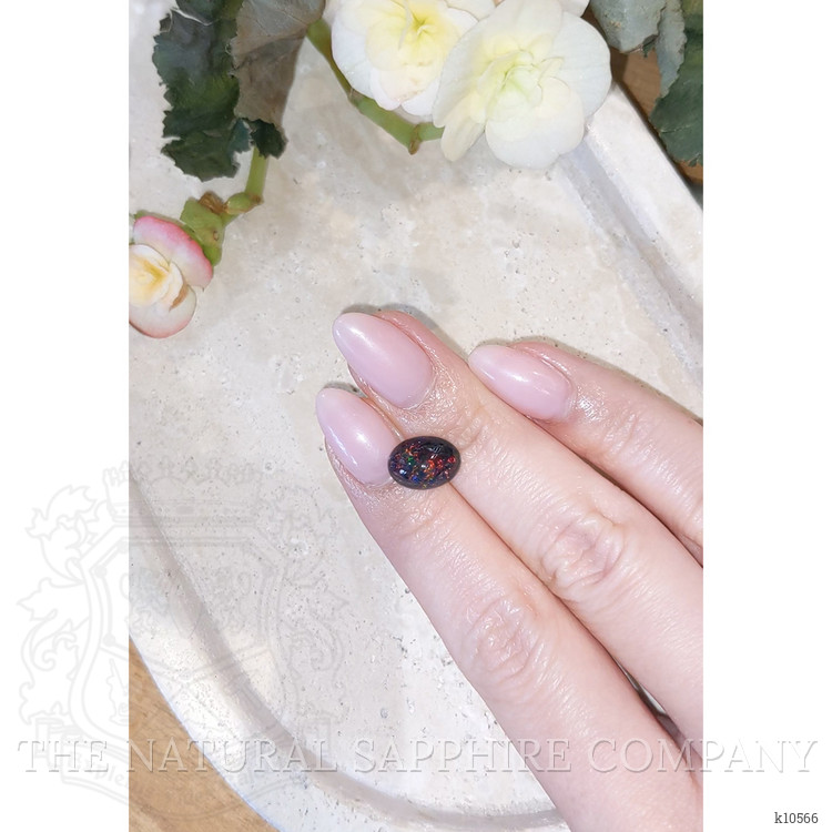 2.00 Ct. Cabochon Black Opal from Ethiopia