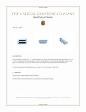 1.11 Ct. Blue Aquamarine from Mozambique Appraisal