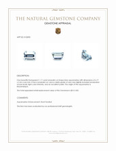 1.17 Ct. Blue Aquamarine from Mozambique Appraisal