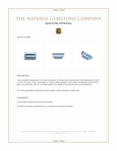 1.20 Ct. Blue Aquamarine from Mozambique Appraisal