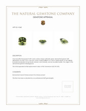 0.89 Ct. Demantoid Garnet from Madagascar Appraisal