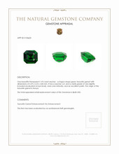 1.03 Ct. Tsavorite Garnet from Kenya Appraisal