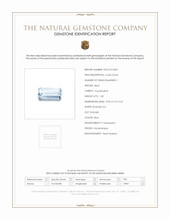 1.20 Ct. Blue Aquamarine from Mozambique Scan Report