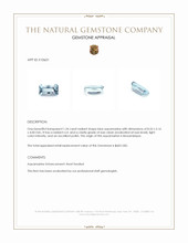 1.34 Ct. Blue Aquamarine from Mozambique Appraisal