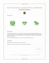 0.72 Ct. Demantoid Garnet from Madagascar Appraisal