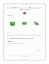 2.93 Ct. Tsavorite Garnet from Tanzania Appraisal