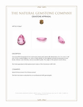 0.54 Ct. Pink Spinel from South Africa Appraisal