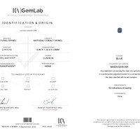 2.74 Ct. Cobalt Spinel from Madagascar Scan Report