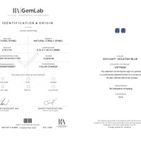 2.76 Ct. Cobalt Spinel from Vietnam Scan Report