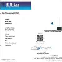1.01 Ct. Cobalt Spinel from Tanzania Scan Report