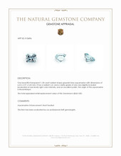 1.28 Ct. Greenish Blue Aquamarine from Mozambique Appraisal