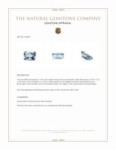 1.28 Ct. Blue Aquamarine from Mozambique Appraisal