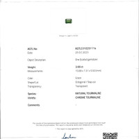 3.99 Ct. Chrome Tourmaline from Tanzania Scan Report