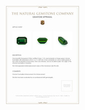 2.10 Ct. Green Chrome Tourmaline from Tanzania Appraisal