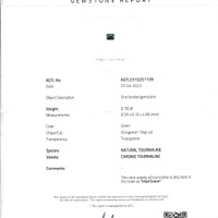 2.10 Ct. Chrome Tourmaline from Tanzania Scan Report