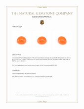 2.98 Ct. Cabochon Fire Opal from Mexico Appraisal