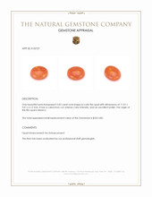 2.83 Ct. Cabochon Fire Opal from Mexico Appraisal