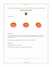 2.83 Ct. Cabochon Fire Opal from Mexico Appraisal