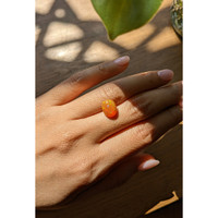 2.83 Ct. Cabochon Fire Opal from Mexico Life Style