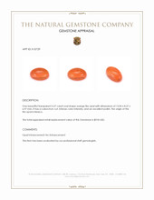 4.37 Ct. Orange Cabochon Fire Opal from Mexico Appraisal