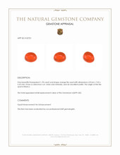 1.78 Ct. Orange Cabochon Fire Opal from Mexico Appraisal