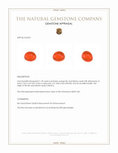 1.78 Ct. Orange Cabochon Fire Opal (Flame Opal) from Mexico Appraisal