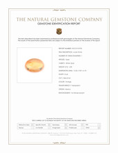 4.85 Ct. Orange Cabochon White Opal from Mexico Scan Report