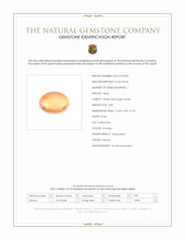4.85 Ct. Orange Cabochon White Opal (Light Opal) from Mexico Scan Report