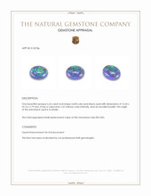 6.26 Ct. Cabochon Semi-Black Opal from Australia Appraisal