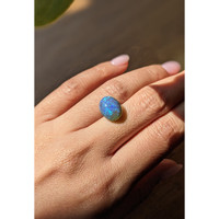 6.26 Ct. Cabochon Semi-Black Opal from Australia Life Style