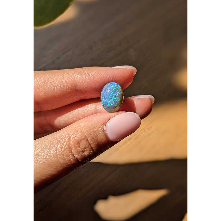 6.26 Ct. Cabochon Semi-Black Opal from Australia