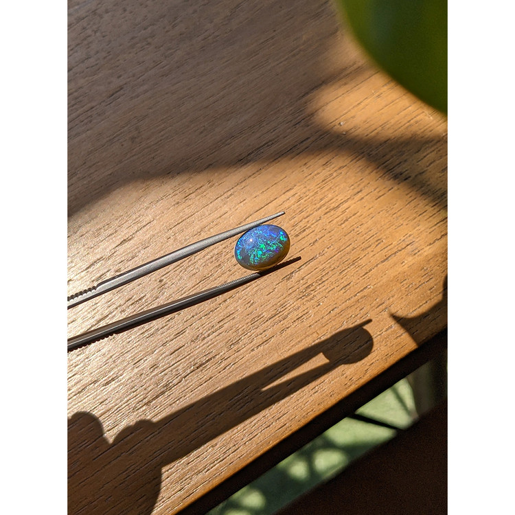 6.26 Ct. Cabochon Semi-Black Opal from Australia