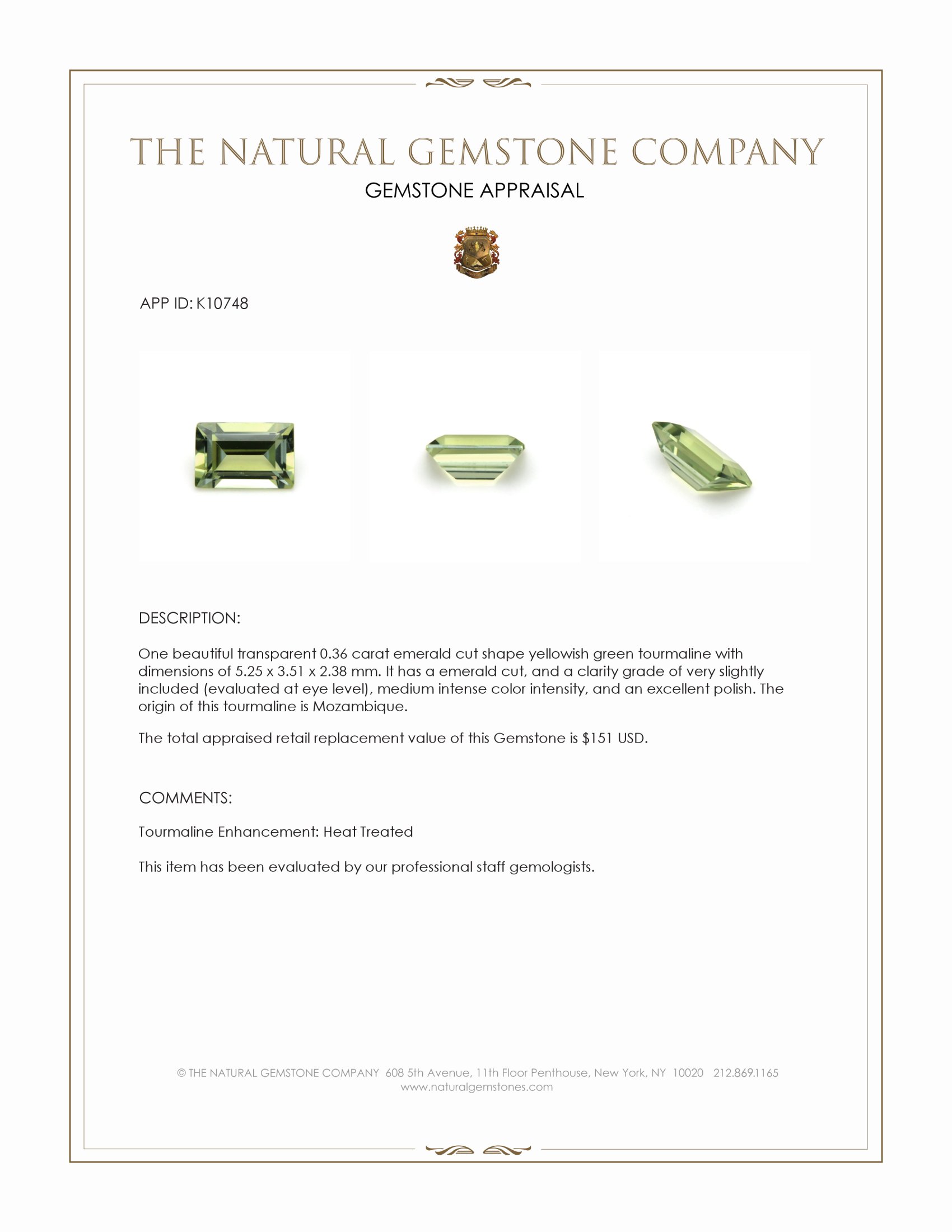 0.36 Ct. Tourmaline from Mozambique