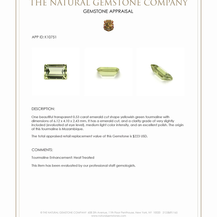 0.53 Ct. Tourmaline from Mozambique