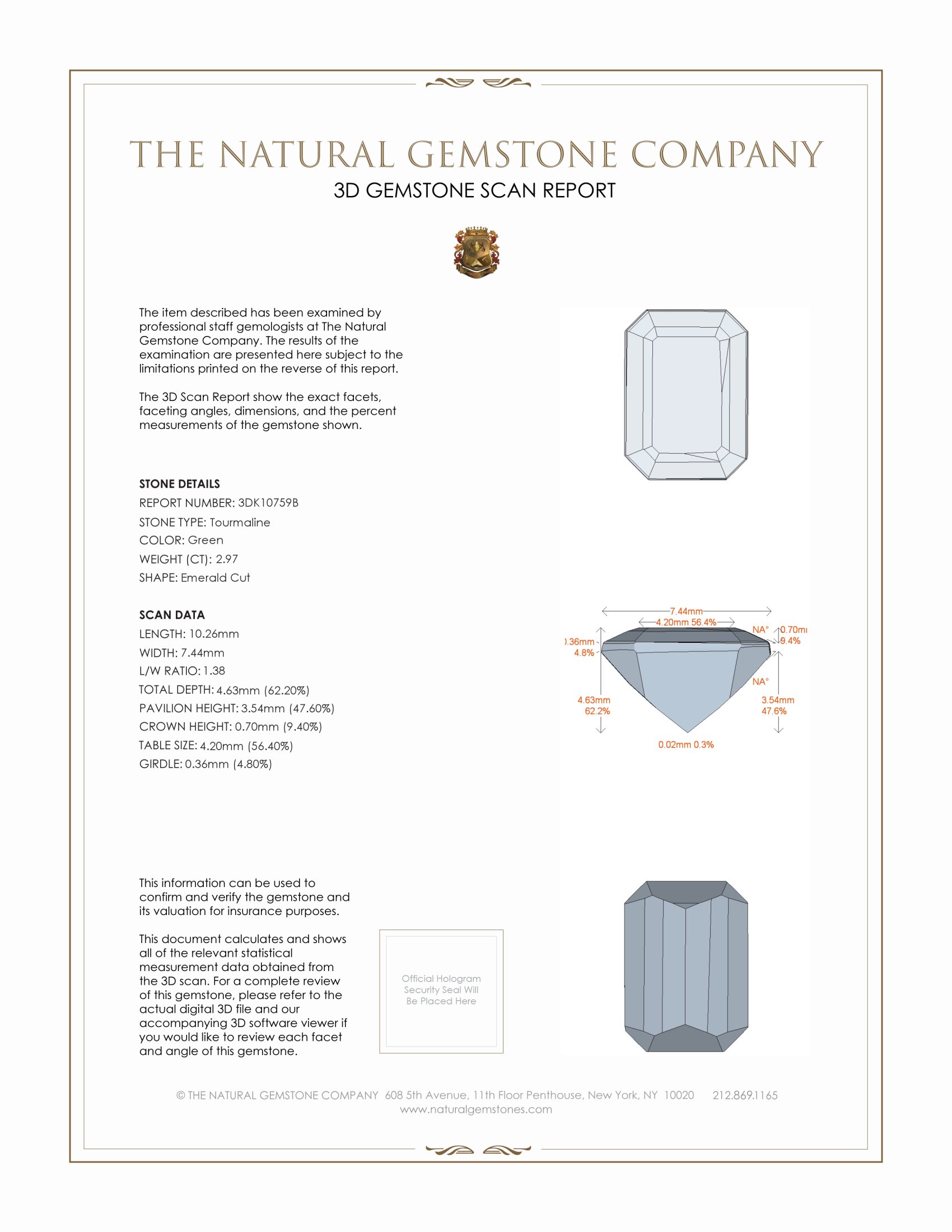2.97 Ct. Tourmaline from Mozambique