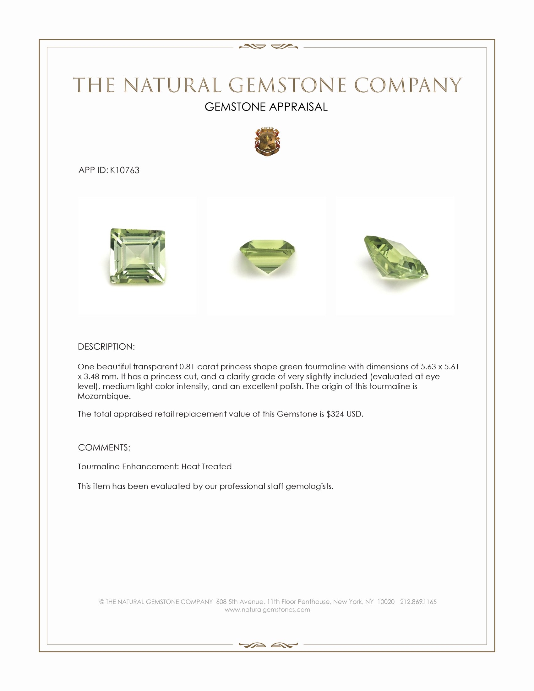 0.81 Ct. Tourmaline from Mozambique