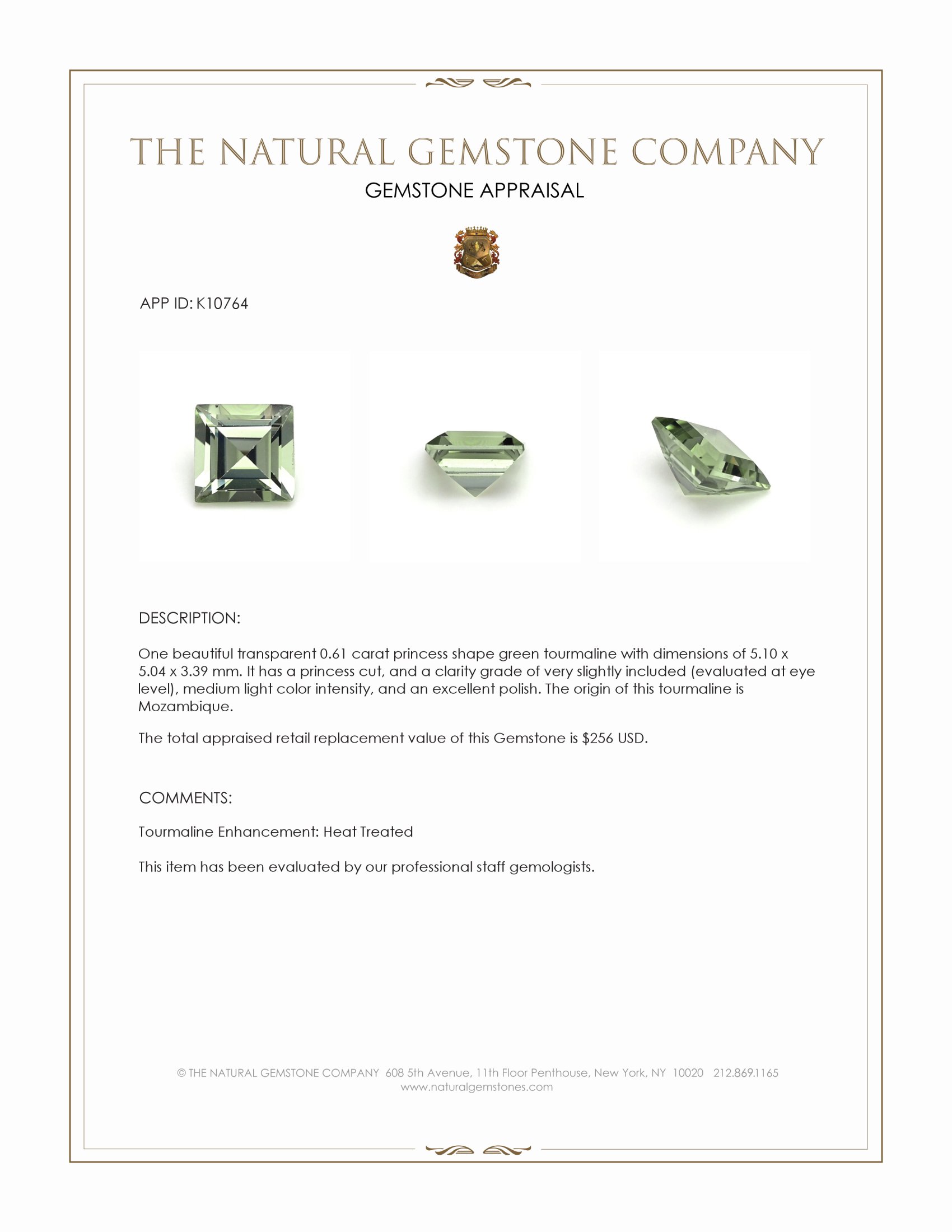 0.61 Ct. Tourmaline from Mozambique