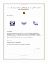 1.13 Ct. Purple Spinel from Ceylon (Sri Lanka) Appraisal
