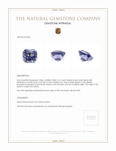 4.14 Ct. Violet Spinel from Ceylon (Sri Lanka) Appraisal