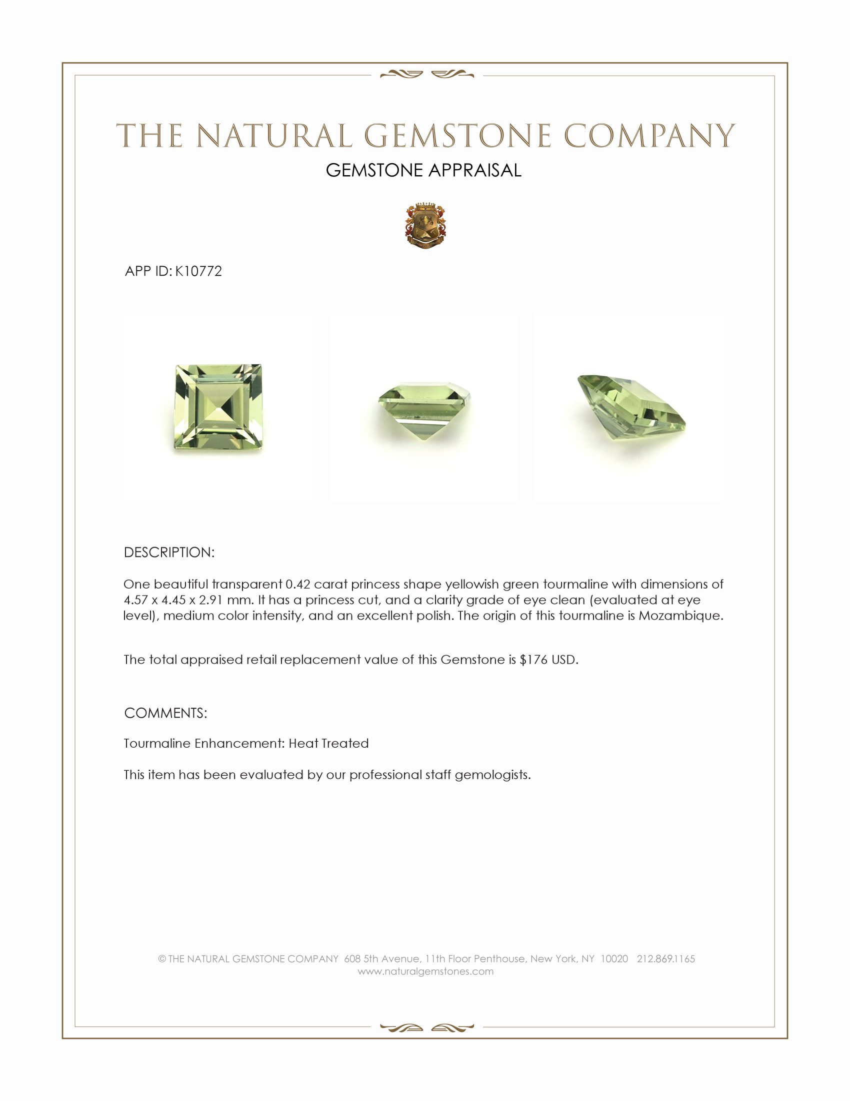 0.42 Ct. Tourmaline from Mozambique