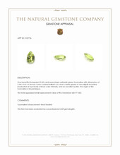 0.30 Ct. Yellowish Green Tourmaline from Mozambique Appraisal