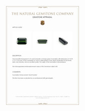 3.10 Ct. Green Tourmaline from Mozambique Appraisal