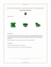 0.68 Ct. Green Chrome Tourmaline from Mozambique Appraisal